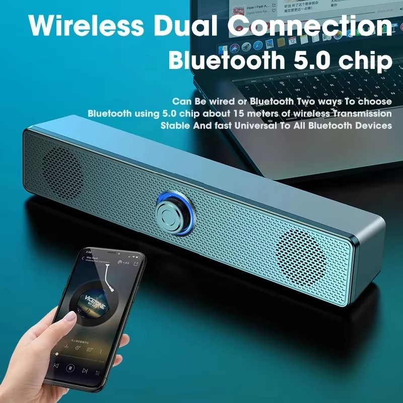 Home Cinema Tv - Musik-Soundbar Computer-Lautsprecher Kabelgebundene und Kabellose Bluetooth-Lautsprecher