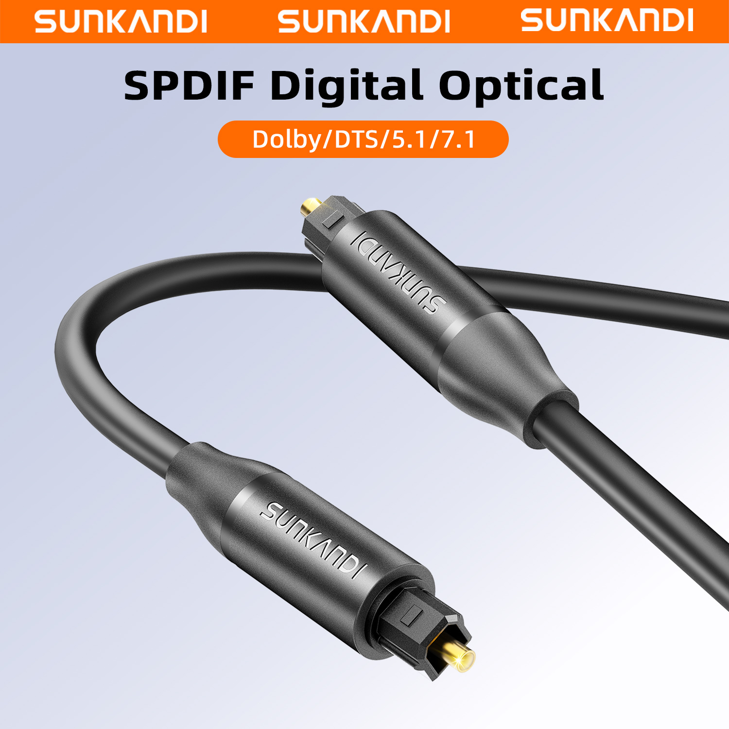 Home Cinema Tv - SUNKANDI Optisches Audiokabel, Toslink Glasfaserkabel, S/PDIF