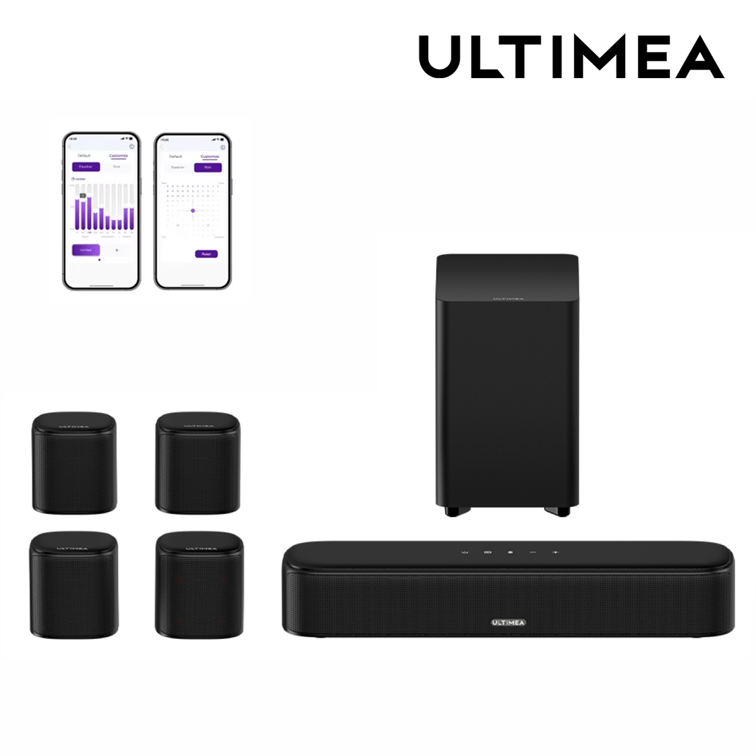 Home Cinema Tv - ULTIMEA 7.1-Kanal-Soundbar-System für Fernseher mit 4