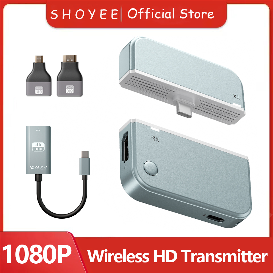 Home Cinema Wireless - 50M Typ-C HD-kompatibler kabelloser Video-Sender-Empfänger-Verstärker-Adapter TV-Stick